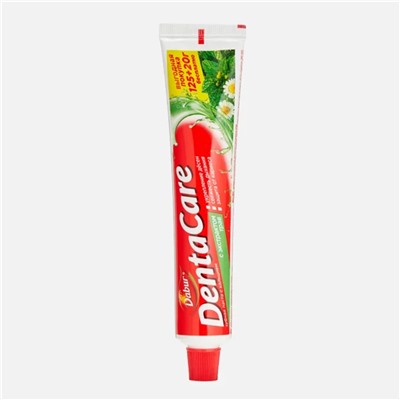 Dabur Зубная паста с кальцием и экстрактом трав: укрепление десен, свежесть дыхания, защита от кариеса / DentaCare,145 г