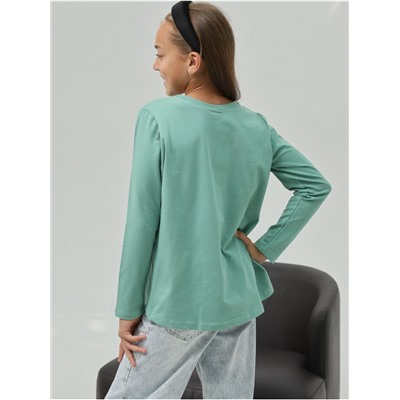 Лонгслив детский "Школьный" малахит