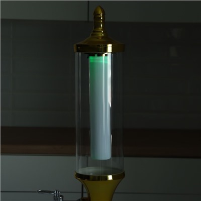 Башня пивная «Петронас», 3 л, колба для льда, подсветка, 2 батарейки AG3, золотистая