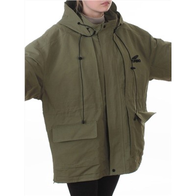 3096 GREEN Куртка демисезонная женская (100 гр. холлофайбер)