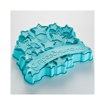 Форма для выпечки  РК-6011С Спраздником 26х26х4,5см  (60)