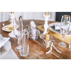 Набор свечей «Столбик», 4 шт., серебряный, 7×3.8 см