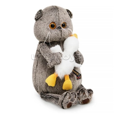 Кот Басик со спящим Гусиком 30см