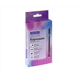 Карандаш ч/г с металлическим наконечником OfficeSpace "Endless line", HB, ассорти