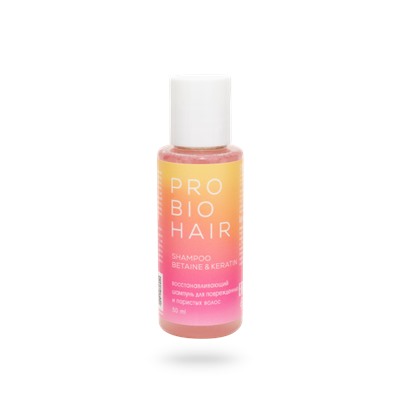 Миниатюра PRO BIO HAIR REPAIR SHAMPOO, восстанавливающий шампунь с кератином, 50 мл