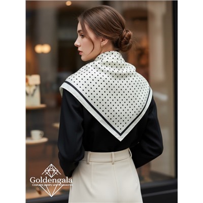 Платок шелковый Люкс "Миледи" Арт 2427/62 цвет молочный