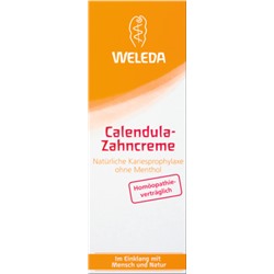 Зубная паста Weleda Calendula, натуральная с календулой, для профилактики кариеса, 75 мл