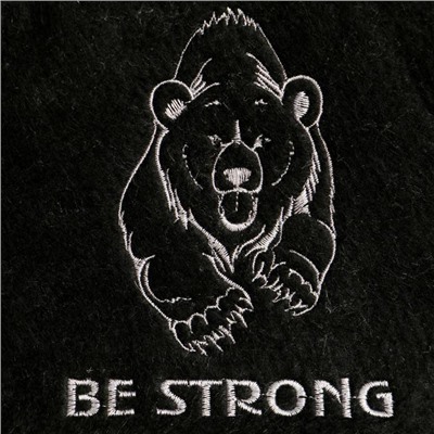 Шапка для бани и сауны Be strong, войлок, «Добропаровъ»