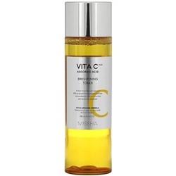 Missha, Vita C Plus Аскорбиновая кислота, осветляющий тоник, 6,76 жидких унций (200 мл)