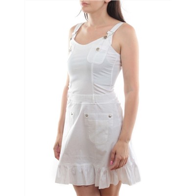XA-68028 WHITE Сарафан женский (97% хлопок, 3% эластан)