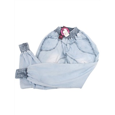 1124 LT. BLUE Брюки женские укороченные (95% хлопок, 5% эластан)