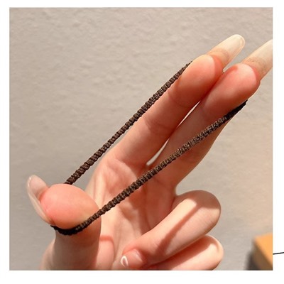 Набор резиночек для волос 100 шт. в косметичке с Ромашкой, диаметр 2 см. ЧЕРНЫЕ+КОРИЧНЕВЫЕ