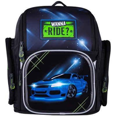 Ранец Berlingo Comfy "Wanna ride?" 35,5*32*17см, 1 отделение, 3 кармана, анатомическая спинка