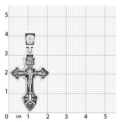 Крест (прп.Сергий Радонежский) из серебра литье частичное чернение