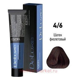ESTEL DE LUXE 4/6 Краска-уход шатен фиолетовый