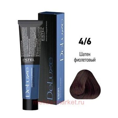 ESTEL DE LUXE 4/6 Краска-уход шатен фиолетовый