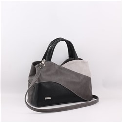 Сумка 483 мульти итальянский серо-черный