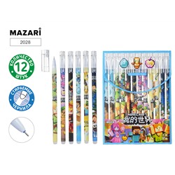 Ручка гелевая Mazari синяя со стираемыми чернилами 0.5мм 2028/12/Китай