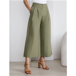 Кюлоты А-силуэта из легкого хлопкового поплина