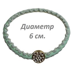 Резинка для волос эластичная (жгут волна с украшением) Арт 66 тип 4