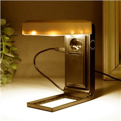 Лампа-лупа х10 ×25 для творчества LEDx24 от 3АAA+ USB линзы d=1 см и 12.5 см 5×8.3×22 см