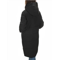 C1046 BLACK Пальто зимнее женское (200 гр. холлофайбер)