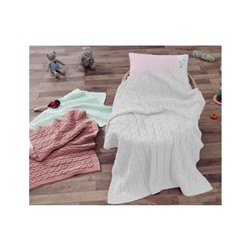 Плед для Новорожденных 80x90 см Вязанный Baby Love Krem - EcoCotton