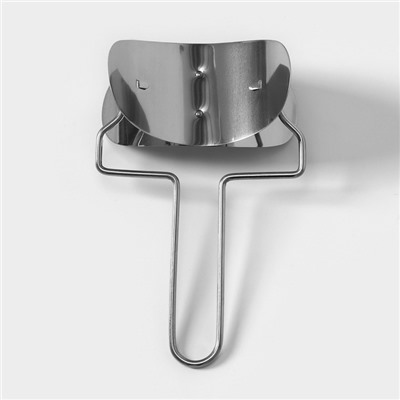 Ролик для вырезания кругов из теста Доляна, d=10.5, серебристый