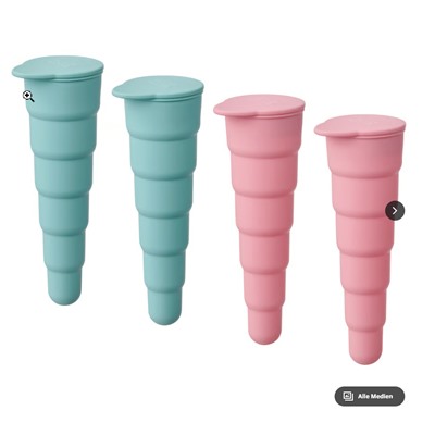 UPPFYLLD Form für Eis, aufklappbar türkis/rosa, 16 cm