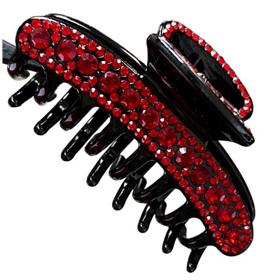 Заколка-краб для волос со стразами 10х5 см КР12 тип 4