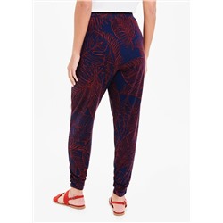Leaf Print Harem Trousers