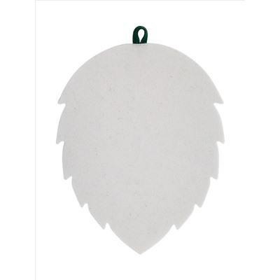 Коврик для бани и сауны "Берёзовый лист", 49х38см, войлок белый