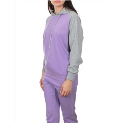 NOE103 VIOLET/GRAY Костюм спортивный женский (хлопок 90%, полиэстер 10%)