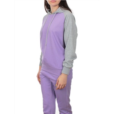 NOE103 VIOLET/GRAY Костюм спортивный женский (хлопок 90%, полиэстер 10%)