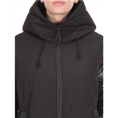 2235 BLACK Пальто женское зимнее AKIDSEFRS (200 гр. холлофайбера)