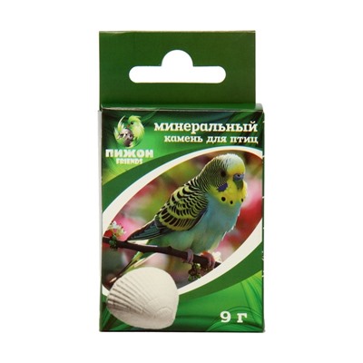 Минеральный камень «Пижон» для птиц, ракушка, 9 г