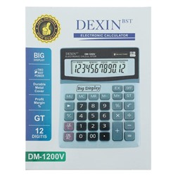 Калькулятор настольный, 12-разрядный, DM-1200V