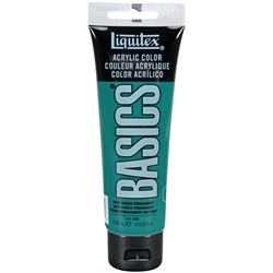 Краска акриловая художественная Liquitex "Basics", 118мл, туба, 350 зеленый темный перманентный