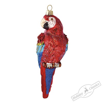 Попугай Розелла рубиновый (стекло) 8х7,5х15 см