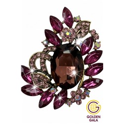 Брошь крупная с кристаллами БР4/3 модель 2