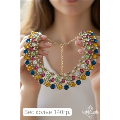 Колье-воротник с кристаллами П4/05