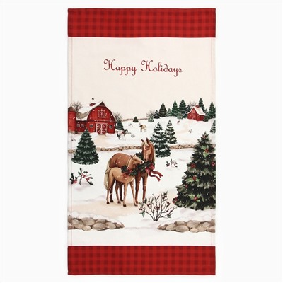 Полотенце Этель "Happy Holidays" 40х73 см, 100% хлопок, саржа 190 г/м2