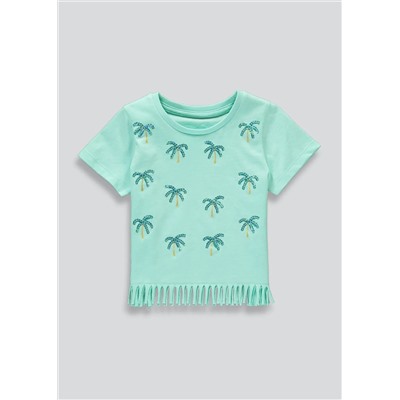 Girls Sequin Palm Tree T-Shirt (9mths-6yrs)