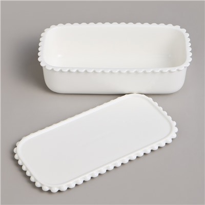 ПАШТЕТНИЦА LEFARD "PEARL" С КРЫШКОЙ ПРЯМОУГ. 18,5*9,5*5,5 СМ 400 МЛ