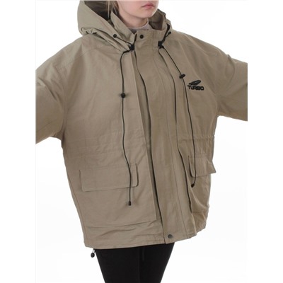 3096 GREY/GREEN Куртка демисезонная женская (100 гр. холлофайбер)