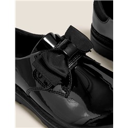 Kids' Leather Freshfeet™ Bow School Shoes (8 Small - 1 Large)