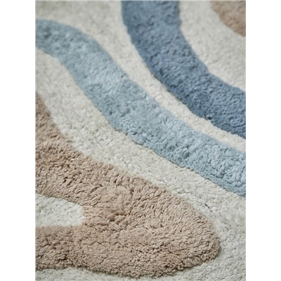 Коврик для ванной Flow серо-синего цвета из коллекции Ethnic