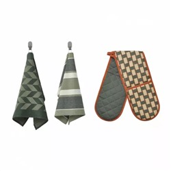 Кухонный набор, SANDVIVA Tea Towels & RINNIG Oven Mitt Set, произв. IKEA