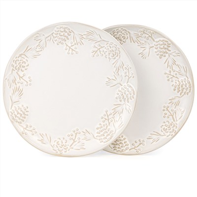 НАБОР ТАРЕЛОК ЗАКУСОЧНЫХ КОЛЛЕКЦИЯ "PINE CONES", 2 ШТ. / 20,7*2,5 СМ