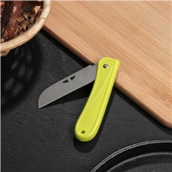 Нож для овощей кухонный складной, 17 см, голубой